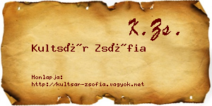 Kultsár Zsófia névjegykártya