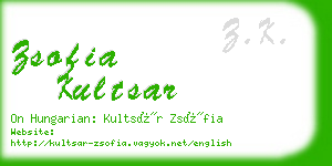 zsofia kultsar business card